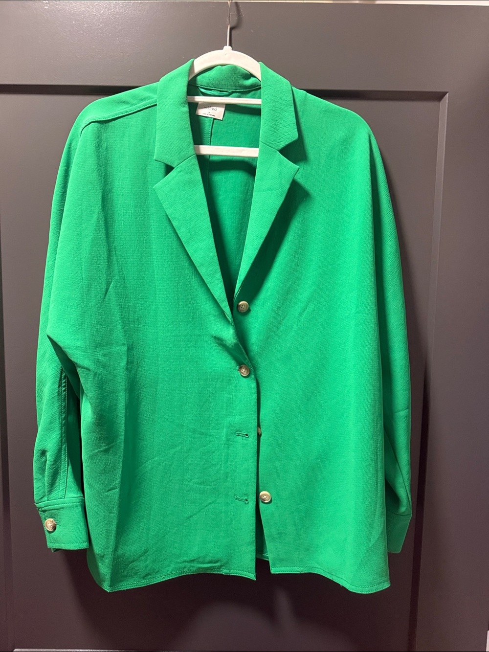 Wilfred Bright Green Button-Down Shirt Blazer